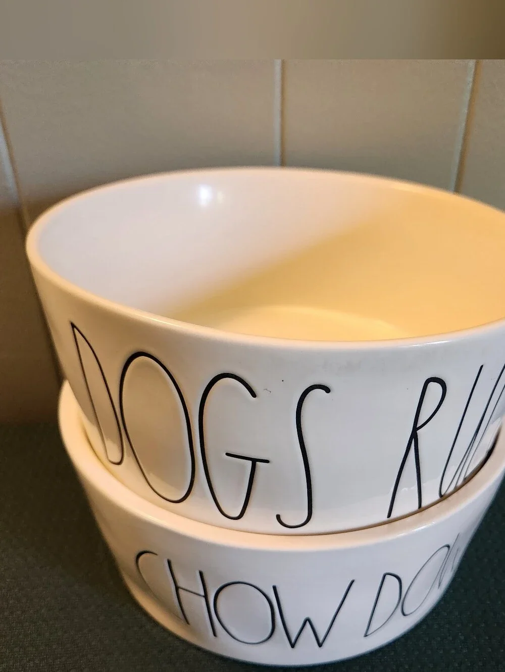 Set Of Dog Bowls By Rae Dunn